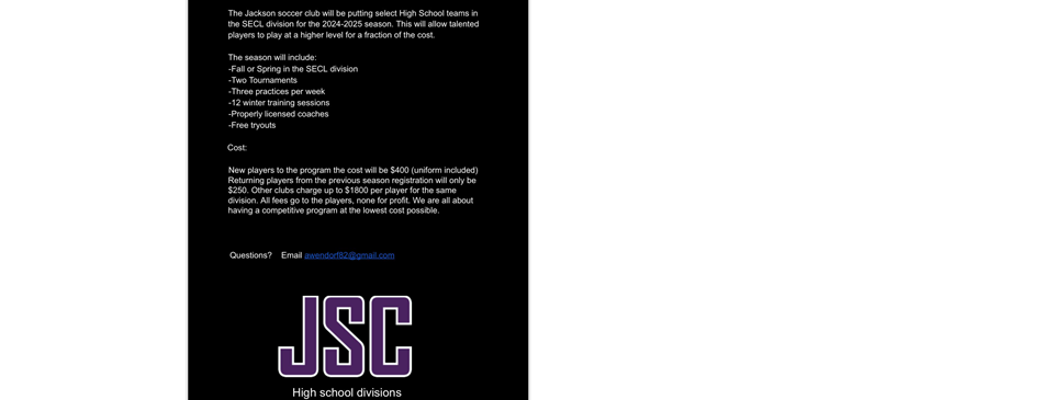 JSC High School Division Tryouts